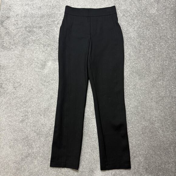 SPANX Pants Womens XS Black Pull On Ponte Slim Straight High Rise Office Work - Picture 1 of 10